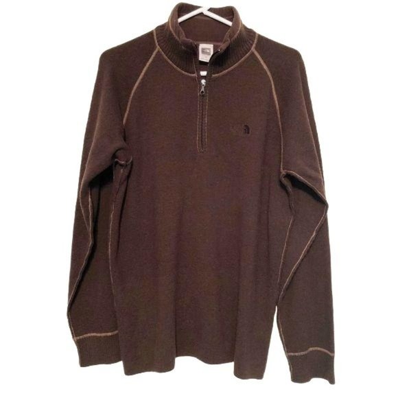 The North Face Other - The North Face 1/4 Zip Pullover Top Large Brown Long Sleeve Layering Piece 759